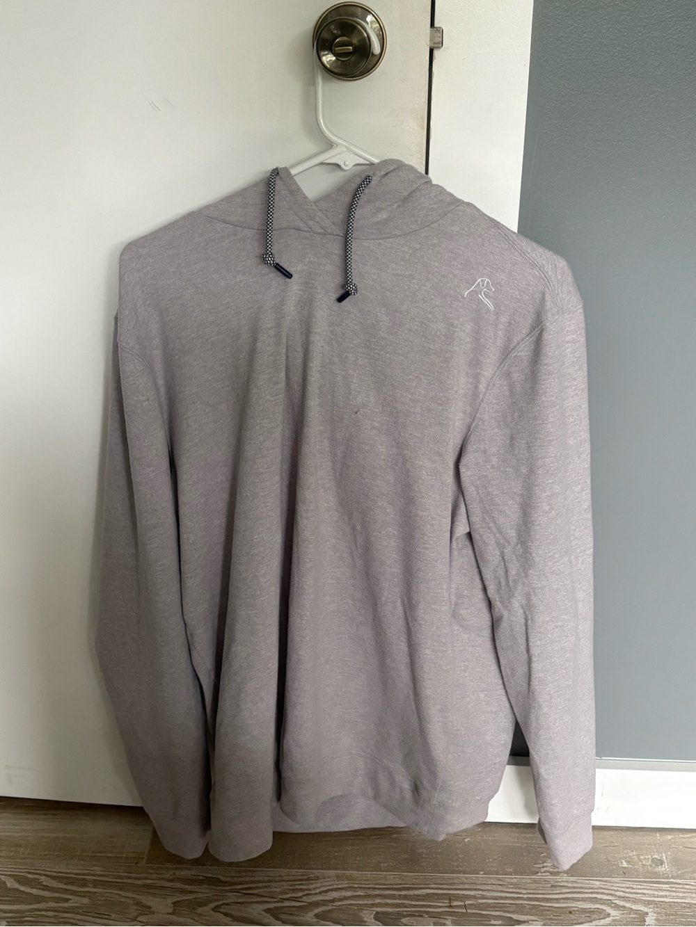 Rhoback Men's Heather Gray Pullover Hoodie with Contrast Drawcords